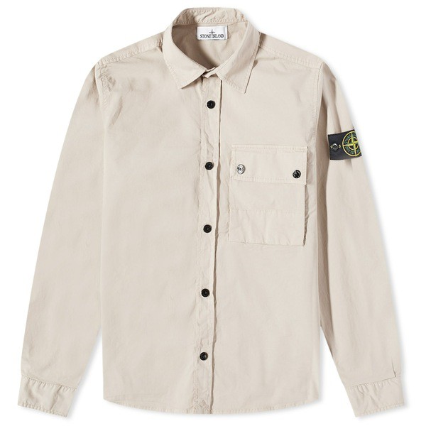 ストーンアイランド メンズ ジャケット＆ブルゾン アウター Stone Island Supima Cotton Twill Stretch-TC  Button Overshirt Grey｜au PAY マーケット