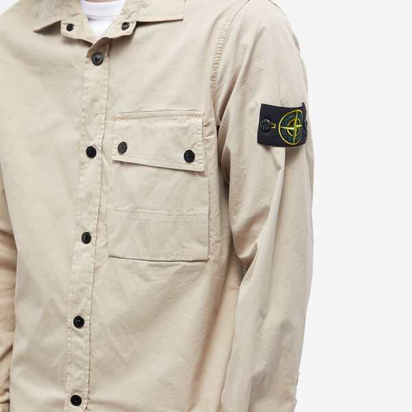 ストーンアイランド メンズ ジャケット＆ブルゾン アウター Stone Island Supima Cotton Twill Stretch-TC  Button Overshirt Grey｜au PAY マーケット