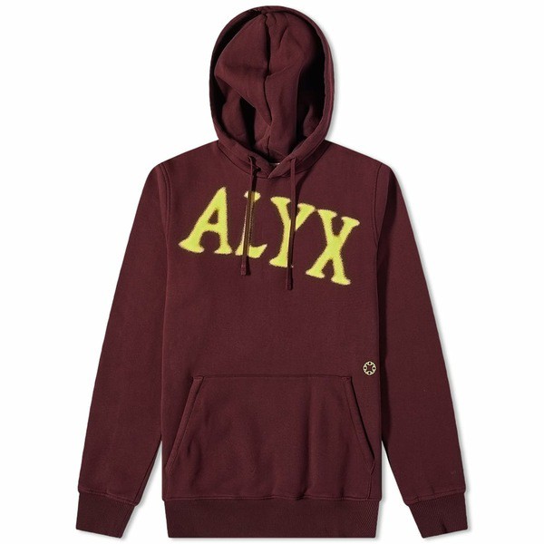 1017 アリクス 9 エスエム メンズ パーカー・スウェットシャツ アウター 1017 ALYX 9SM Wavy Logo Hoodie  Red｜au PAY マーケット