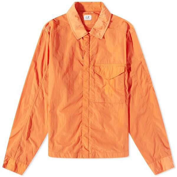 シーピーカンパニー メンズ シャツ トップス C.P. Company Chrome-R Zip Overshirt Orange｜au PAY  マーケット