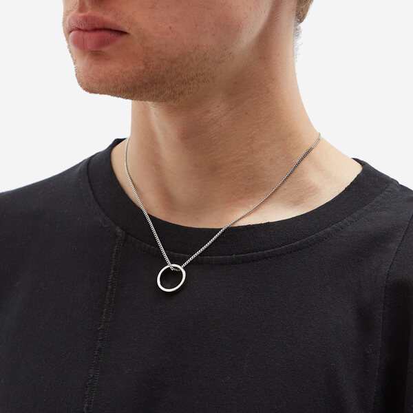 マルタンマルジェラ メンズ ネックレス・チョーカー アクセサリー MM6 Maison Margiela Ring Necklace  Silver｜au PAY マーケット