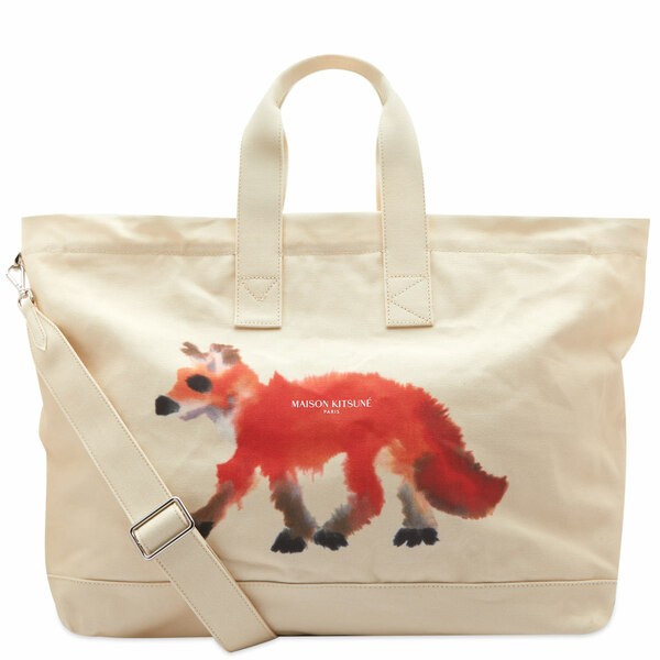 Maison kitsune yoga fox tote bag hot sale