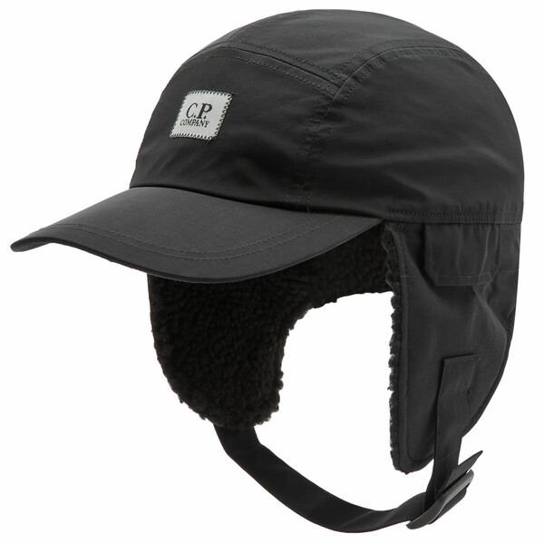 C.P.COMPANY Chrome-R Earflap Cap blackパレス - キャップ