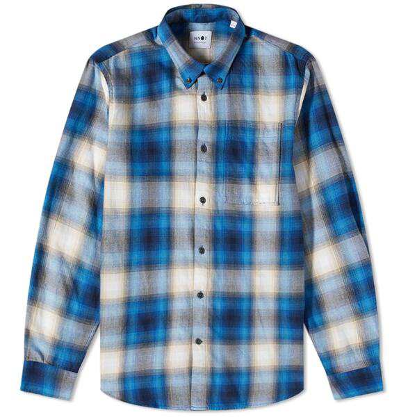 エヌエヌ77 メンズ シャツ トップス NN07 Arne Button Down Check Shirt Blue｜au PAY マーケット