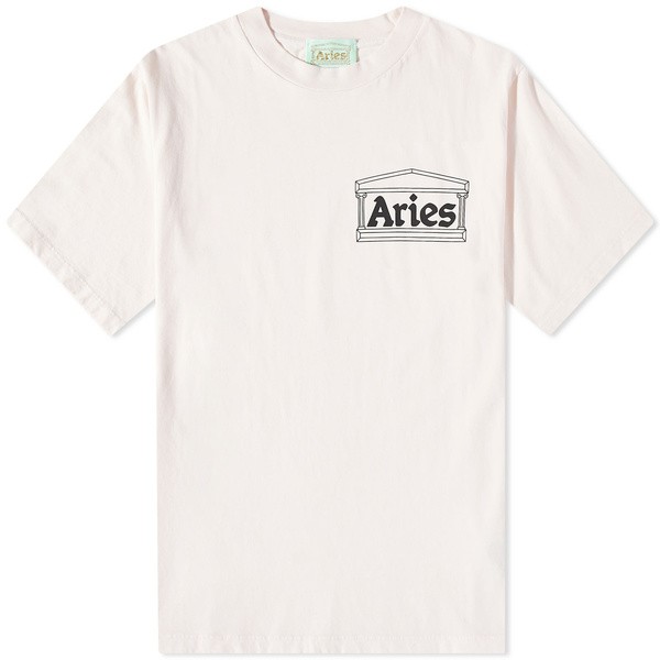 アリーズ レディース Tシャツ トップス Aries Temple T-Shirt Pinkの