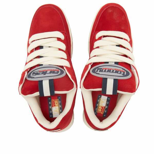 トミーヒルフィガー メンズ スニーカー シューズ Tommy Jeans x Aries Skater Sneaker Red｜au PAY マーケット