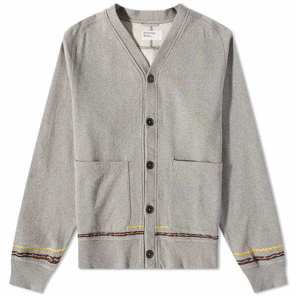 ユニバーサルワークス メンズ カーディガン アウター Universal Works Dickie Sweat Cardigan Grey｜au  PAY マーケット