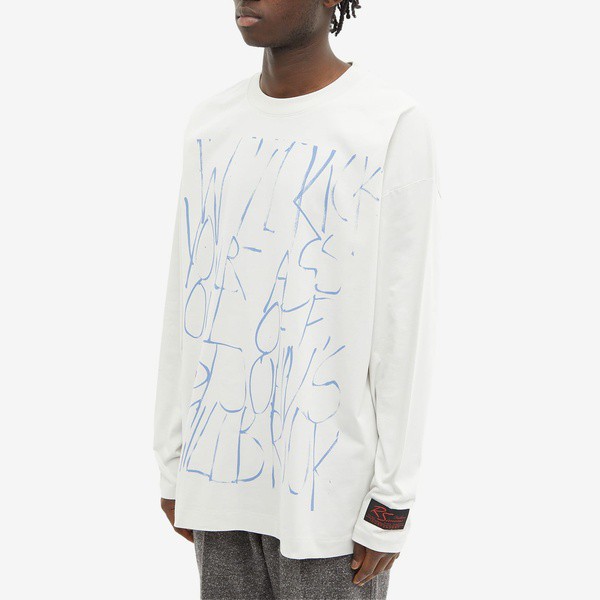 ラフ・シモンズ メンズ Tシャツ トップス Raf Simons Long Sleeve Kick