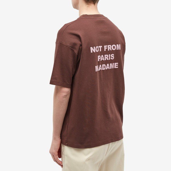 ドロールドムッシュ メンズ Tシャツ トップス Drle de Monsieur Not From Paris Madame T-Shirt  Red｜au PAY マーケット