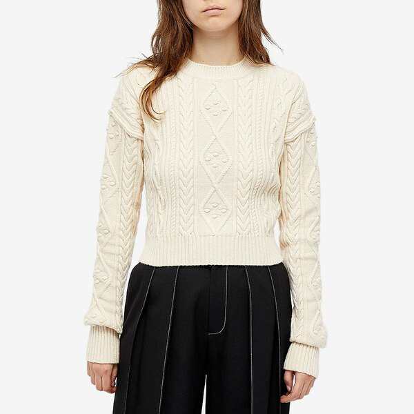 スポーツマックス レディース ニット&セーター アウター Sportmax Drava Cableknit Sweater White｜au PAY  マーケット