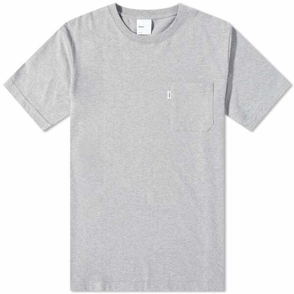 アドサム メンズ Tシャツ トップス Adsum Classic Pocket T-Shirt Grey