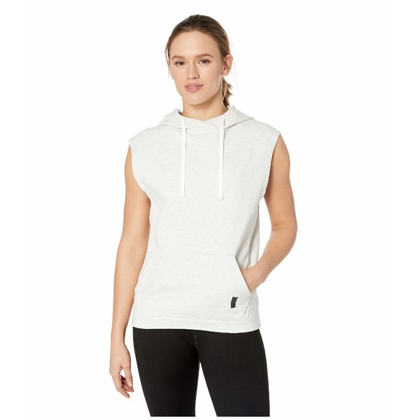 sleeveless hoodie white