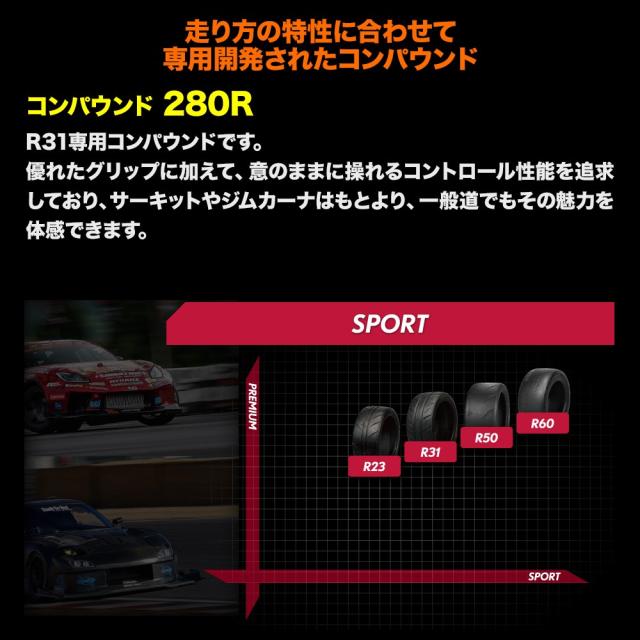 ホットスタッフ クロススピード ハイパーエディション RS-9 16インチ 6.0J SHIBATIRE シバタイヤ 280R (R31) 195/50R16 サマータイヤ ホイール4本セット