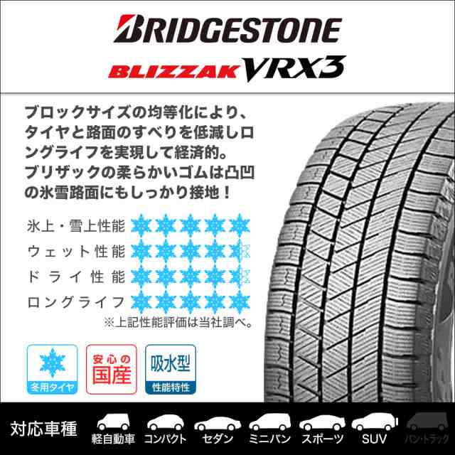 2021年製】ブリヂストン BLIZZAK ブリザック VRX3 165/50R16 75Q