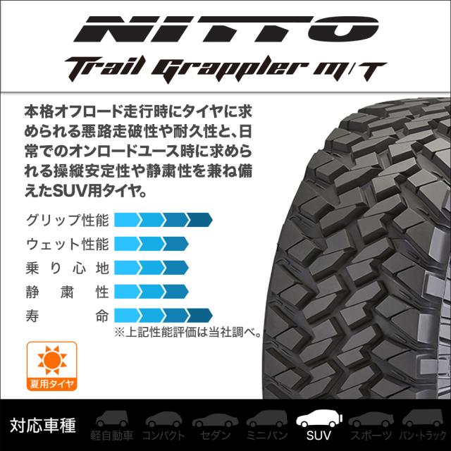 ウェッズ アドベンチャー マッドヴァンス CL 17インチ 8.0J NITTO TRAIL GRAPPLER m/T 265/70R17 サマータイヤ ホイール4本セット ウェッズ アドベンチャー マッドヴァンス CL 17インチ 8.0J NITTO TRAIL GRAPPLER m/T 265/70R17 サマータイヤ ホイール4本セット