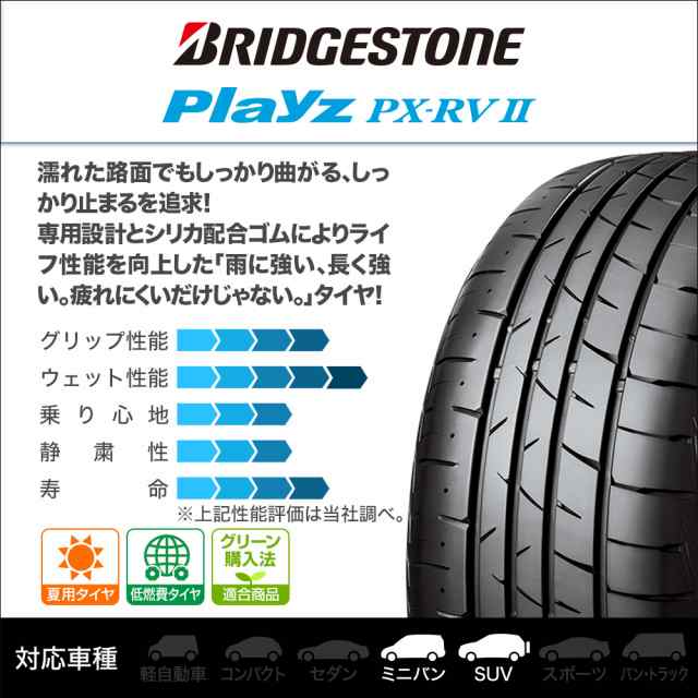 BADX AMD G-Line SP ブラックポリッシュ 16インチ 6.0J ブリヂストン PLAYZ プレイズ PX-RVII 195/60R16  サマータイヤ ホイール4本セット｜au PAY マーケット