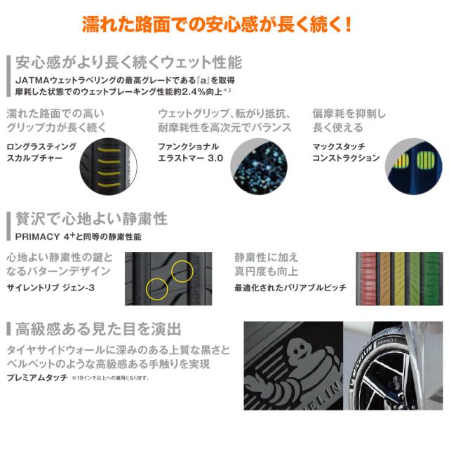 阿部商会 ラ・ストラーダ ディスカバー 18インチ 8.0J ミシュラン プライマシー プライマシー5 235/55R18 サマータイヤ ホイール4本セット