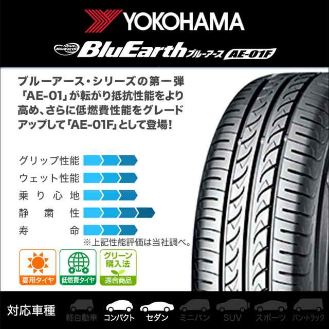 ウェッズ アドベンチャー マッドヴァンス X タイプF 14インチ 4.5J ヨコハマ BluEarth ブルーアース (AE-01F)  165/70R14 サマータイヤ ホの通販はau PAY マーケット - カーポートマルゼン | au PAY マーケット－通販サイト