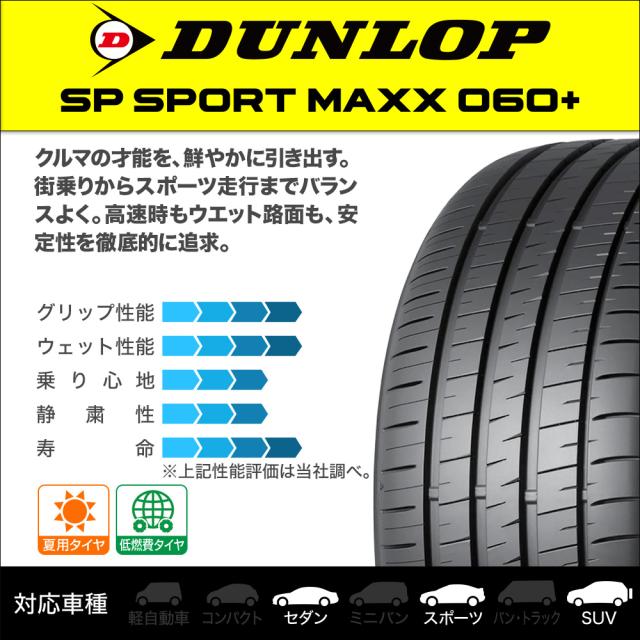 ワーク エモーション D9R 17インチ 7.0J ダンロップ SP SPORT MAXX 060  225/55R17 サマータイヤ ホイール4本セット