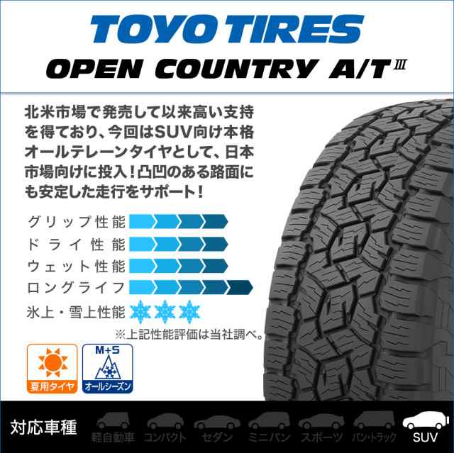 トーヨータイヤ オープンカントリー A/T III (A/T3)(ホワイトレター) 265/70R16 112T サマータイヤ・夏タイヤ単品  送料無料(1本〜)の通販はau PAY マーケット カーポートマルゼン au PAY マーケット－通販サイト