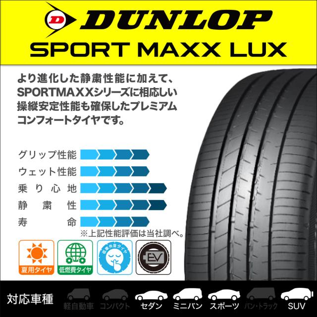 ワーク シュヴァート グラソン 19インチ 8.5J ダンロップ SPORT