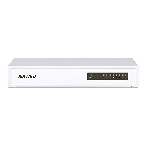 BUFFALO 10 100Mbps対応 金属筺体 電源内蔵 8ポート ホワイト