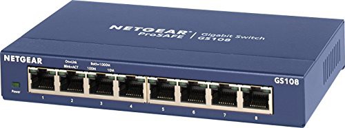 NETGEAR スイッチングハブ 8ポート ギガビット 金属筐体 壁掛け対応 静音ファンレス 設定不要 法人向け GS108