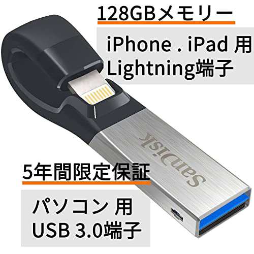 SanDisk iXpand Slim フラッシュドライブ 128GB SDIX30N-128G-JKACEの通販はau PAY マーケット -  みんなの商店 au PAY マーケット店 | au PAY マーケット－通販サイト