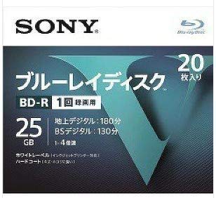 SONY ソニー ブルーレイ BD-R 1回録画用 25GB Vシリーズ 20BNR1VLPS4