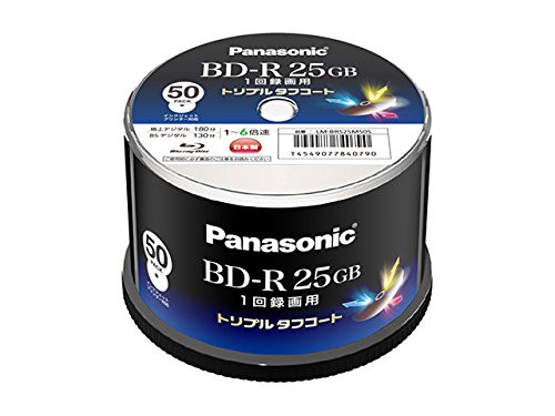 Panasonic 録画用6倍速ブルーレイディスク 25GB（追記型）スピンドル50