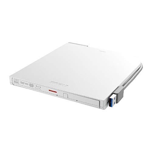 BUFFALO USB3．2(Gen1)対応 ポータブルBD 書込みソフト添付 ホワイト BRXL-PTV6U3-WHA