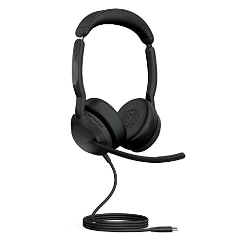 Jabra Evolve2 50 USB-C UC Stereo ワイヤレス 両耳 ヘッドセット ノイズキャンセリングマ・・・