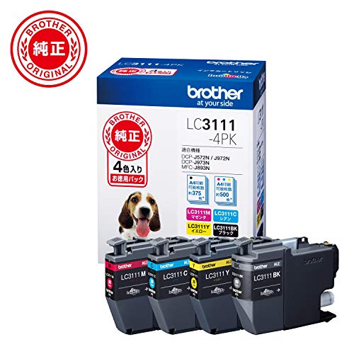 brother ブラザー工業 インクカートリッジ 純正 〔LC117/115-4PK〕 4色パック ブラザー工業 brother純正インクカートリッジ4色パック LC3111-4PK