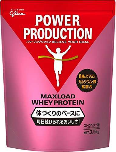 グリコ パワープロダクション マックスロード ホエイ プロテイン ストロベリー味 3.5kg【使用目安 約175食分】た・・・