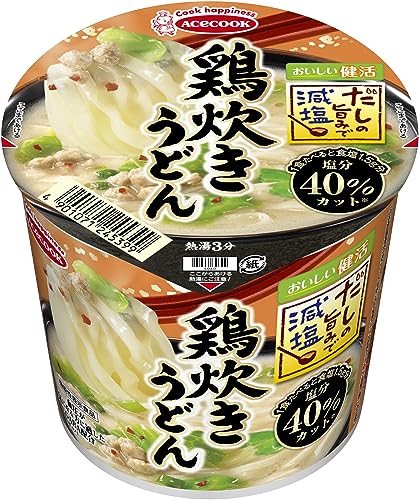 エースコック だしの旨みで減塩 鶏炊きうどん 45g×12個