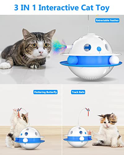 送料無料/新品】 猫 おもちゃ 電動 猫じゃらし 自動 猫ボール 3 in 1