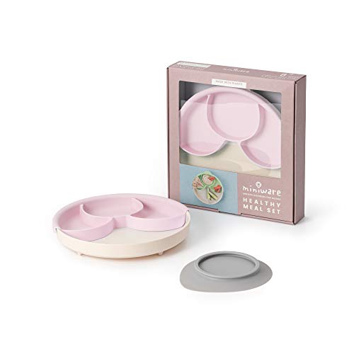 ティーレックス 出産祝い miniware 幼児と環境にやさしいキャッサバ由来の素材で作られたひっくり返らない食器 仕切・・・