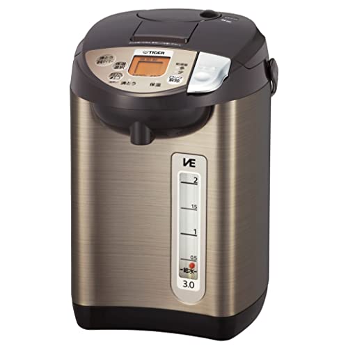 タイガー魔法瓶(TIGER) 電気ポット 蒸気レス 節電VE保温 7つの安心・安全構造 とく子さん 3.0L ブラウン ・・・