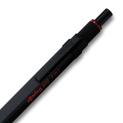 rOtring ロットリング 600 3in1 マルチペン ブラック 2色(黒/赤)＋