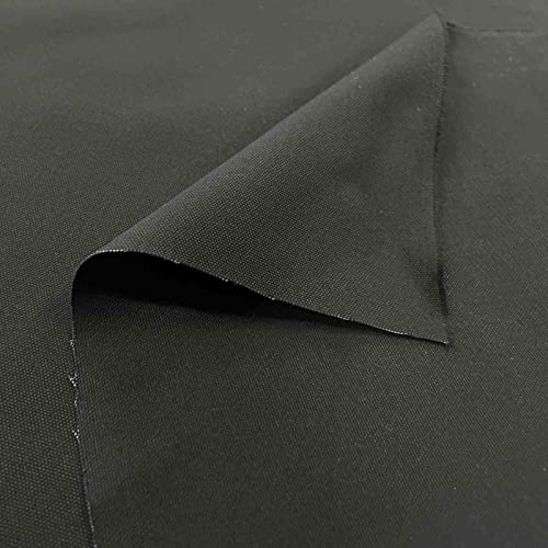 布人倶楽部 日本製 多用途 肉厚で丈夫な8号 帆布 綿100% (黒, 110cm幅ｘ3m)