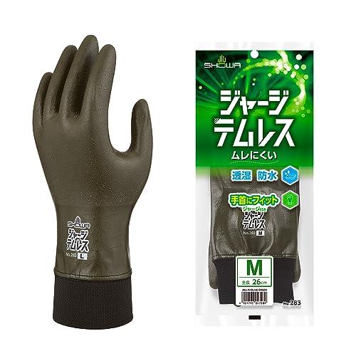 [ショーワグローブ] 透湿防水 No.283 ジャージテムレス Mサイズ オリーブグリーン 1双