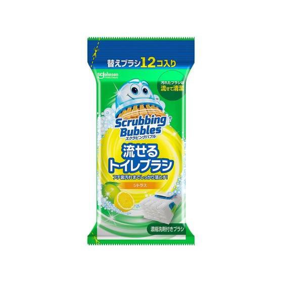 ジョンソン スクラビングバブル 流せるトイレブラシ シトラスの香り付