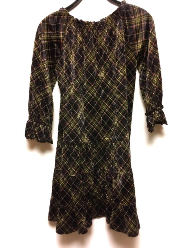レストローズ L Est Rose ワンピース サイズ2 M レディース ダークブラウン イエロー オレンジ チェック柄 還元祭対象 中古 の通販はau Pay マーケット ブランディア Au Pay マーケット店