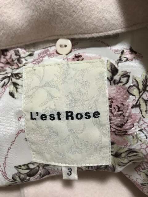 レストローズ L Est Rose コート サイズ3 L レディース 美品 ベージュ 冬物 ショート丈 中古 の通販はau Pay マーケット ブランディア Au Pay マーケット店