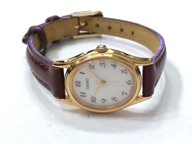 セイコー Seiko 腕時計 美品 1n01 0aw0 レディース 革ベルト アイボリー 中古 の通販はau Pay マーケット ブランディア Au Pay マーケット店