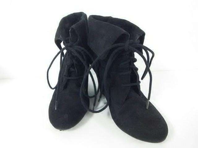 ナインウエスト Nine West ショートブーツ 7 1 2 M レディース 黒 ウェッジソール スエード 中古 の通販はau Pay マーケット ブランディア Au Pay マーケット店