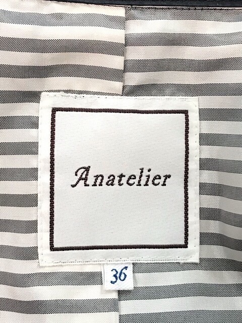アナトリエ Anatelier トレンチコート サイズ36 S レディース 黒 春 秋物 中古 の通販はau Pay マーケット ブランディア Au Pay マーケット店