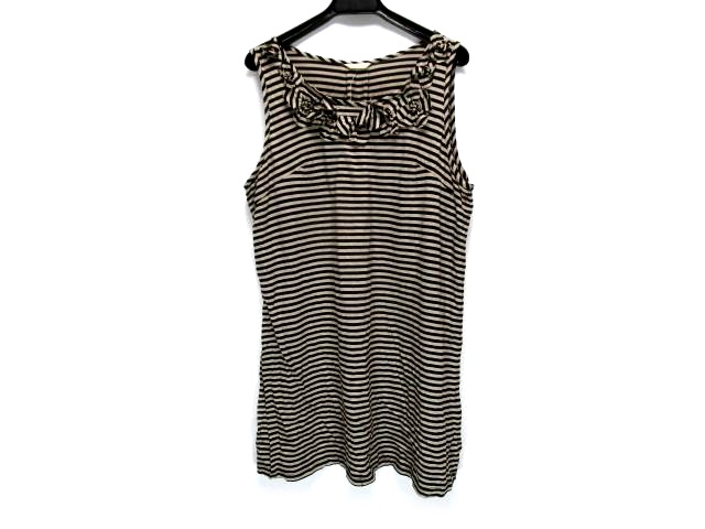 ローズティアラ Rose Tiara ワンピース サイズ46 Xl レディース ベージュ 黒 ボーダー 中古 の通販はau Wowma ブランディア Au Wowma 店