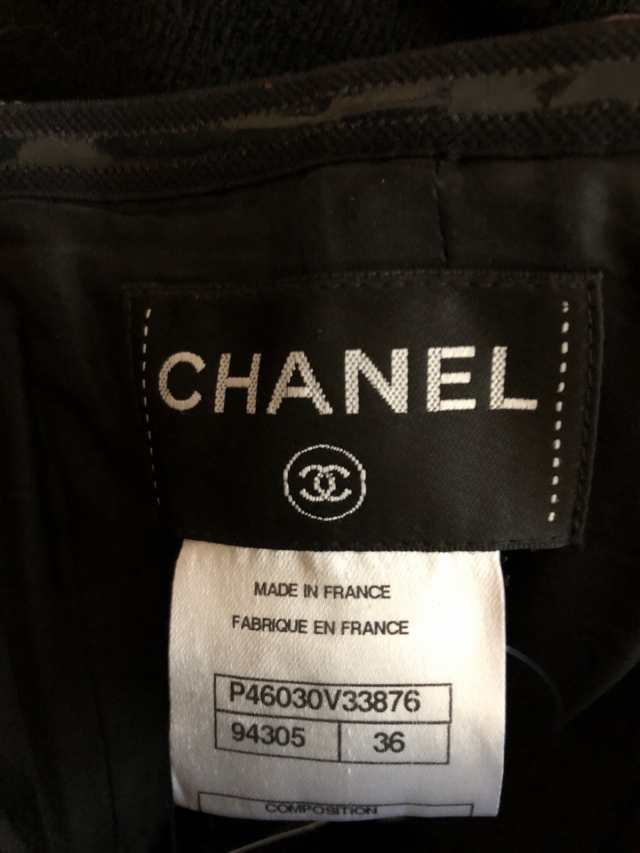 本物 CHANEL ワンピース サイズ36 黒柄 丈84cm 送料無料 | gulatilaw.com