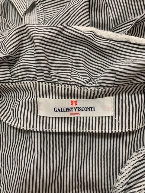 ギャラリービスコンティ ワンピース サイズ3 L レディース 美品 黒 白 シャツワンピ フリル レース ストライプ 中古 の通販はau Wowma 還元祭クーポン利用対象ショップ ブランディア Au Wowma 店